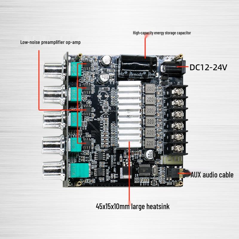 2.1 Channel Bluetooth Digital Amplifier Board with High-Low Tone Control & Subwoofer Capability