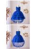 New Puffy Bridesmaid Girl's Dress with Layered Butterfly Design - Princess Evening Gown for Weddings or Festivals
