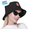 Denmark Flag Shield Bucket Hats Print Cool Fans Sun Shade Simple Classic Outdoor Summer Fisherman Caps Fishing Cap