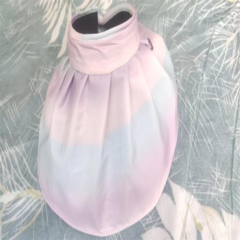 Empty Top Sun Protection Hat Female Summer Gradual Change Color Vinyl New Shell Hat UV Protection Sun Hat