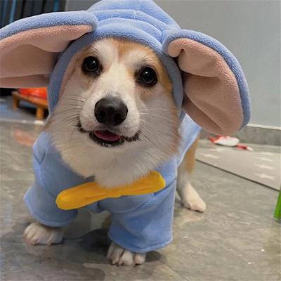 Costume Elefante Cane Halloween Cosplay Animale Domestico Vestiti Elefante Felpa Gatto Cappotto Abbigliamento Caldo Cani E Vestiti Invernali per Animali Domestici