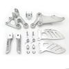 Motor Front Footrest Bracket Set for SUZUKI GSXR600/750 2006-2010 Silver Motorcycle Parts Foot Pegs