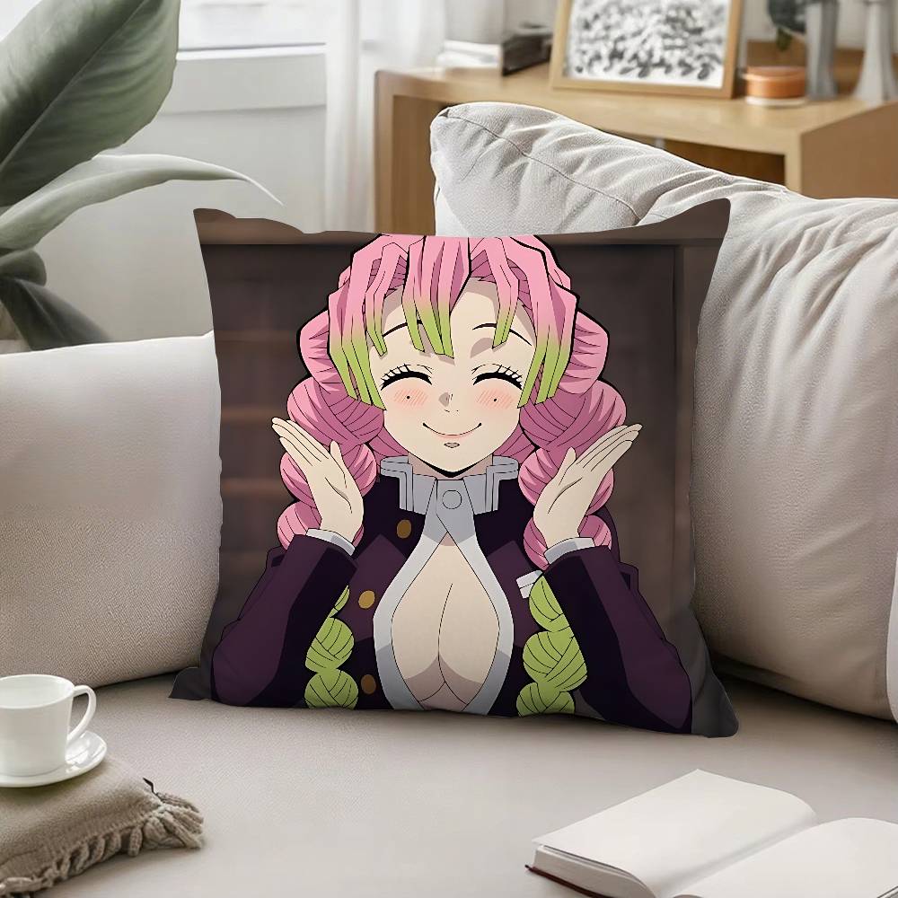 Niedlicher K-Kanroji Mitsuri Kissenbezug Kissenbezug Weich Niedlich Wurfkissenbezug Für Auto Sofa Kissenbezug Polyester Mit Reißverschluss