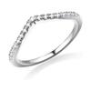 [Suplight] Ring Women's Gold Ring Zirconia V-shaped Simple Half Eternity Ring 14k Accessory