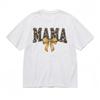 Damenmode Floral Atmungsaktiv Klassisches T-Shirt Herren Damen T-Shirts Oberteil Mama Floral Schleife T-Shirt