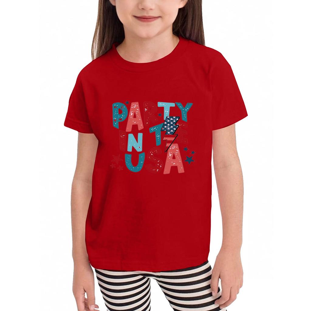 Kleinkind Mädchen Jungen T-Shirts Kinder Top Jungen und Mädchen Bedrucktes Kurzarm T-Shirt