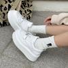 Platform White Shoes Women's 2025 Autumn and Winter New Versatile Small Height-increasing Muffin Shoes Lightweight Casual Sports Board Shoes