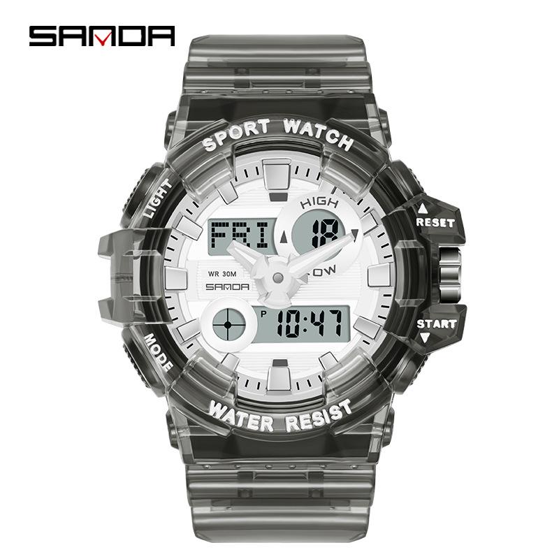 Sanda Trendy Multifunction Waterproof Sports Watch