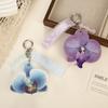 Färgglad Blommig Nyckelring Pärlor Väskhänge Ryggsäcksberlock Fjärilsorkidéhänge Barn