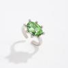 Shiny Oval Shape Rhinestone Ring Multicolor Finger Ring Gift Candy Color Statement Ring  Wedding