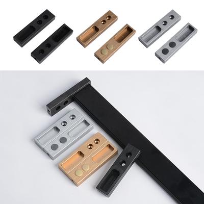 2 Stück Praktische Kleiderstangenflansche Halter Stabile Aluminiummaterialien Konstruktion Einfache Installation für die Aufbewahrung zu Hause