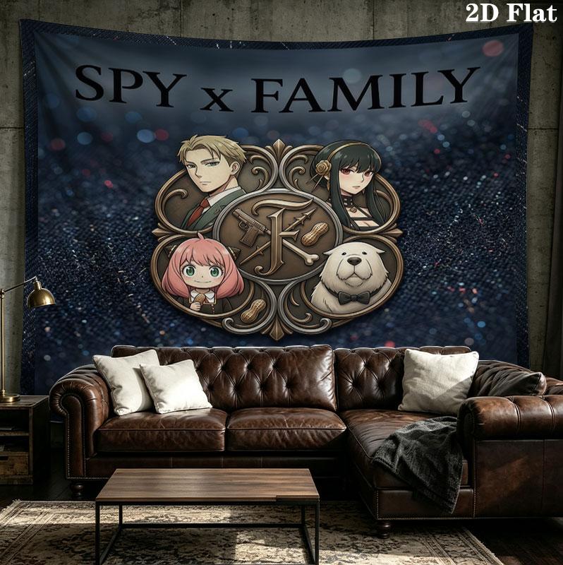 Spy Family Wandteppich Ästhetischer Wandbehang Gedruckter Stoffdecke Dekorative Wandteppiche Für Schlafzimmer Wohnzimmer Heimdekoration