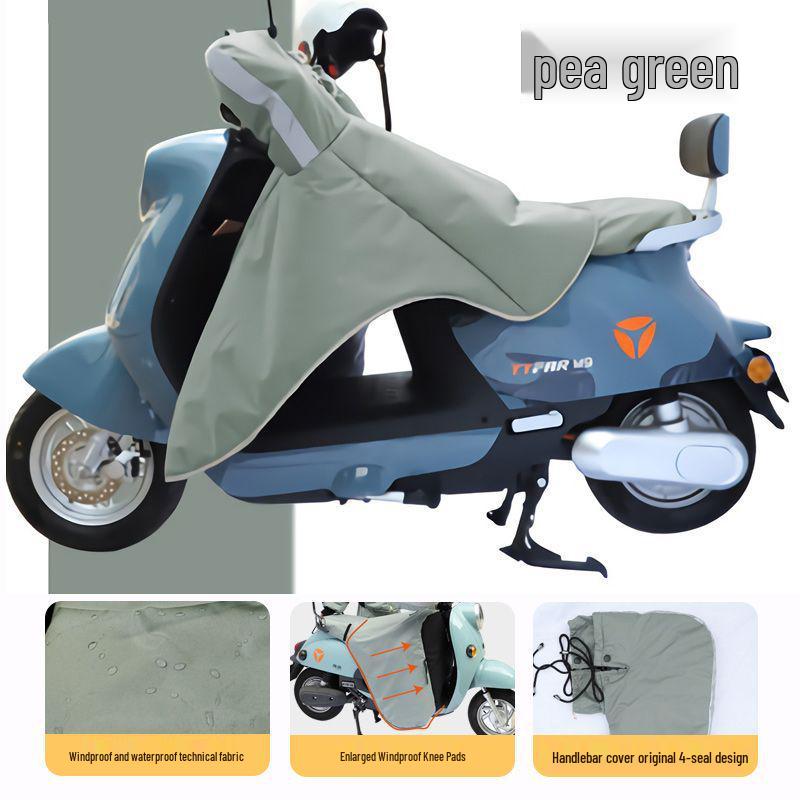 

2025 Зимний водонепроницаемый флисовый чехол на лобовое стекло электромотоцикла - Толстый, ветрозащитный, теплый и холодостойкий