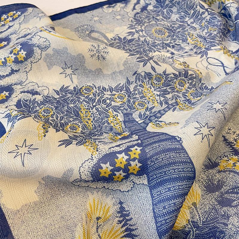 Nuova Sciarpa Primavera Estate Scialle Stampato, Piccola Sciarpa Quadrata, Sciarpa da Donna alla Moda