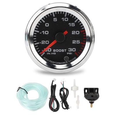 Digital Boost Gauge 52mm 0 To 30 PSI 7 Color Pointer High Accuracy Easy Installation Boost Pressure Gauge for Vehicle