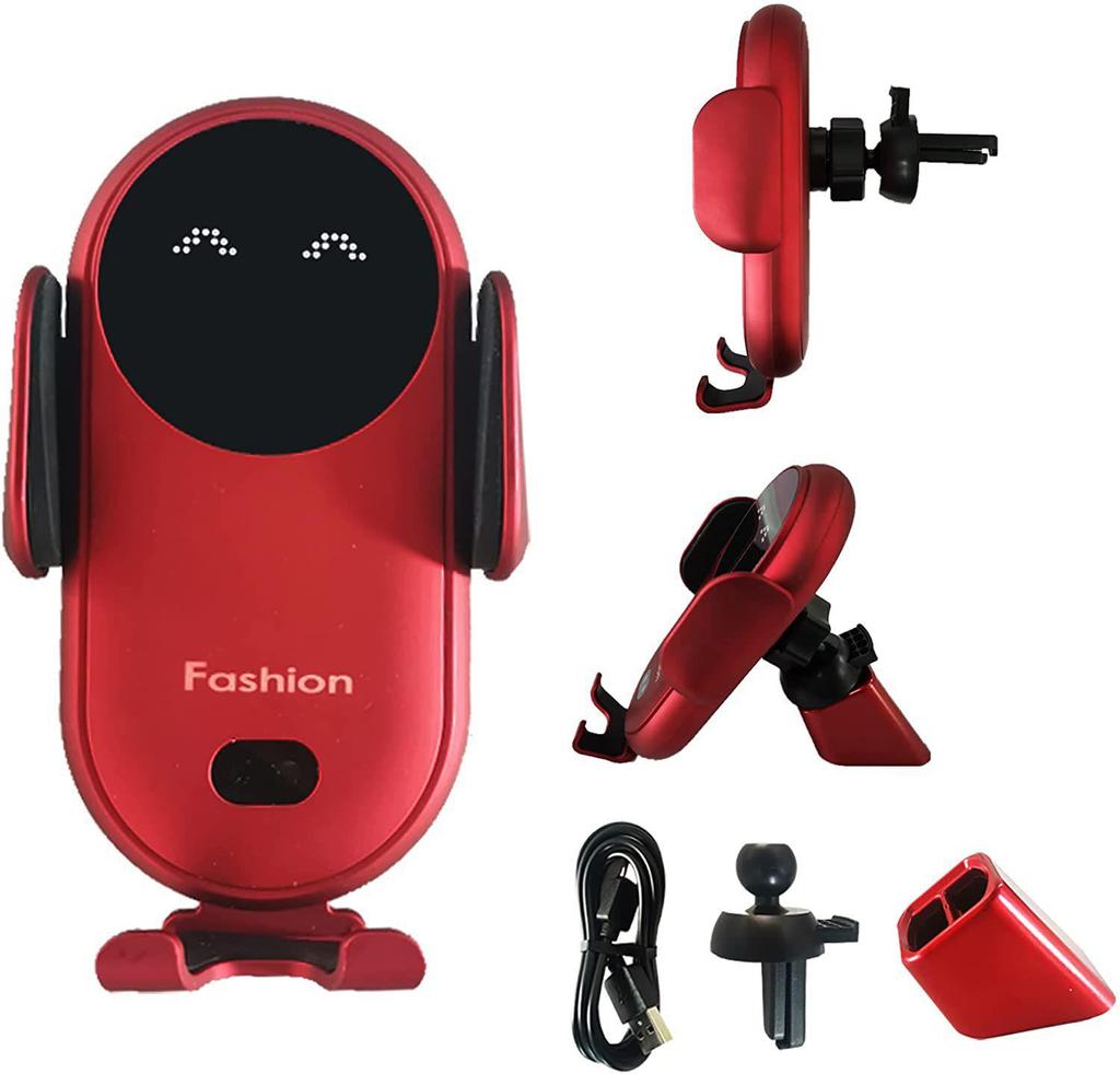 Chargeur de voiture sans fil à induction infrarouge S11, support de téléphone à charge rapide 10 W/15 W avec effets sonores