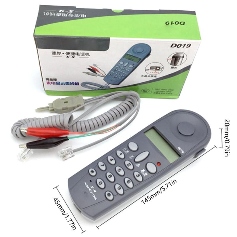 D019 Test Telephone Set Corded Landline Phone Not Need Battery Tesing Phone Easy to Use for Home and Office Use
