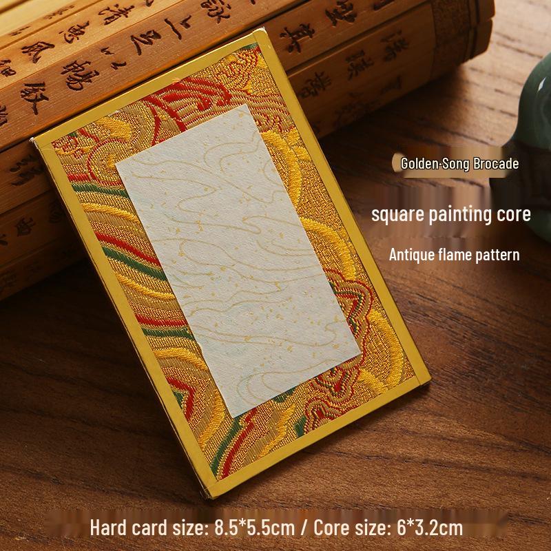 Calligraphy Desk Ornament: Creative Song Brocade Display, Xuan Paper DIY Card, Decorative Cultural Picture Frame Gift