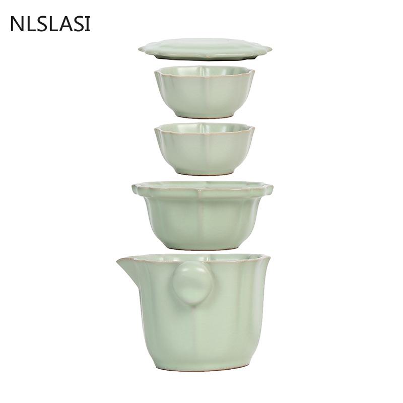 tea sets  teaware  ceramic bowls handmade Travel drinkware Portable cup set  teapot set