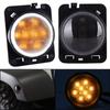 2pcs Front Fender Side Marker Led Light Angel Eye For Jeep Wrangler JK 2007-2017