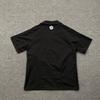 LUXEONClassic Black Letters Logo Embroidery Short Sleeved Shirts Men Women Casual Loose Shirt
