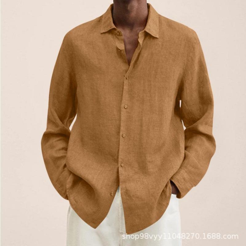 Nuova Camicia da Uomo Stampata a Maniche Lunghe Autunnale, Top alla Moda Versatili Casual
