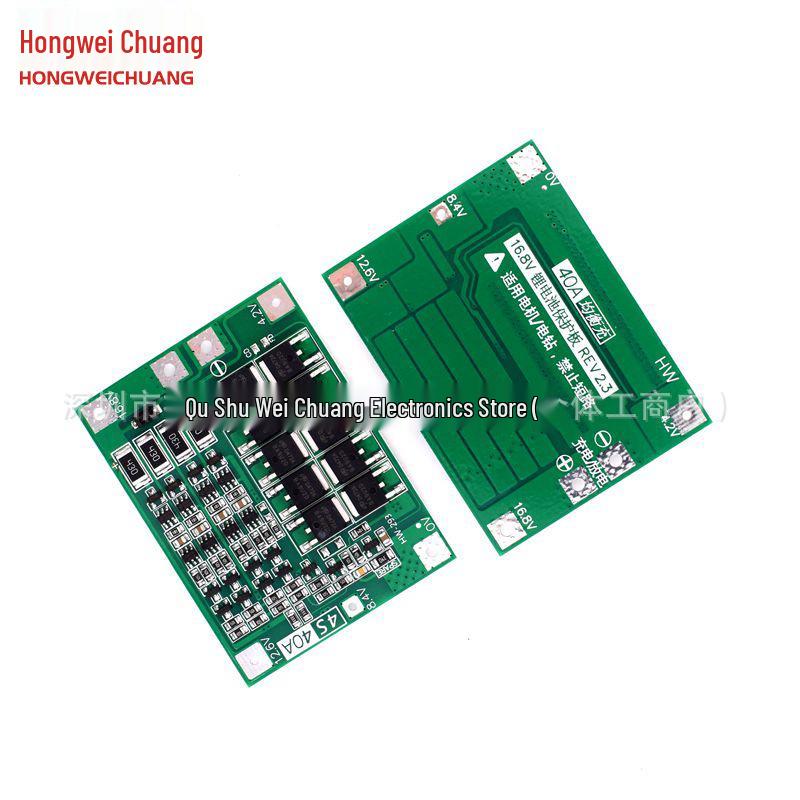 4S 14.8V 16.8V 18650 Lithium Battery Protection Board with Balancing for 40A Electric Drill Start
