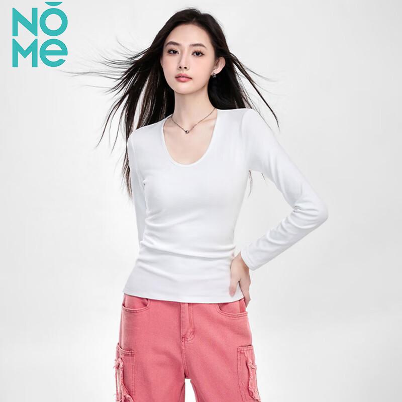 NOMe Women s Warm Slim U-Neck Long Sleeve T-Shirt L