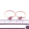 Color Gold Inlaid Zircon Petal Ring, Purple Gold Temperament Rose Gold Plated Open Ring.