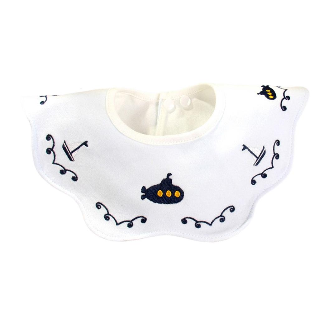 Adjustable Snap Closure Muslin Drooling Bib Convertible Saliva Towel Neck Scarf for Infants Toddler Nursing Daily