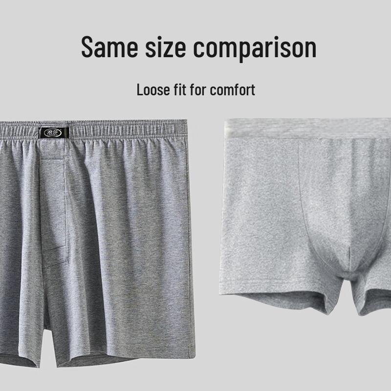 Men's Pure Cotton Loose Boxer Shorts