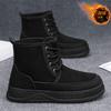 High-top Shoes Winter Velvet Thickened Warm Cotton Shoes Outdoor Waterproof and Non-slip Sports Thick Sole Heightening Martin Boots