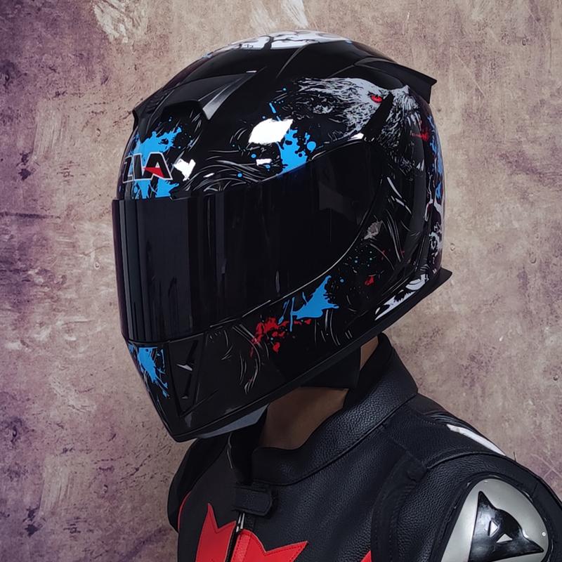 AIS Motorcycle Helmet Cool Modular Moto Helmet With Inner Sun Visor Safety Double Lens Racing Full Face the Helmet Moto Helmet