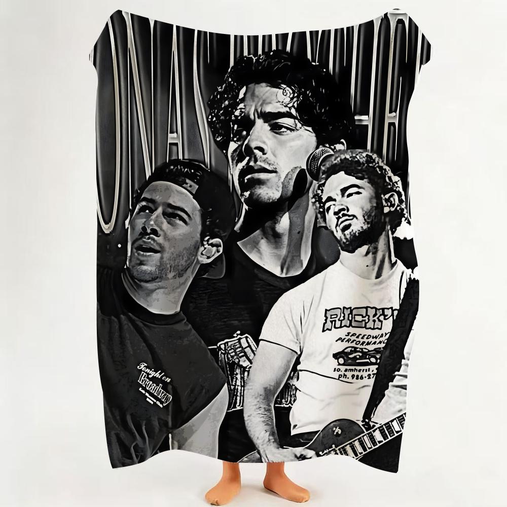 Band J Jonas B Brothers Throw Flannel Throw Blanket Suitable for Sofa Living Room Bedroom 75cmx90cm