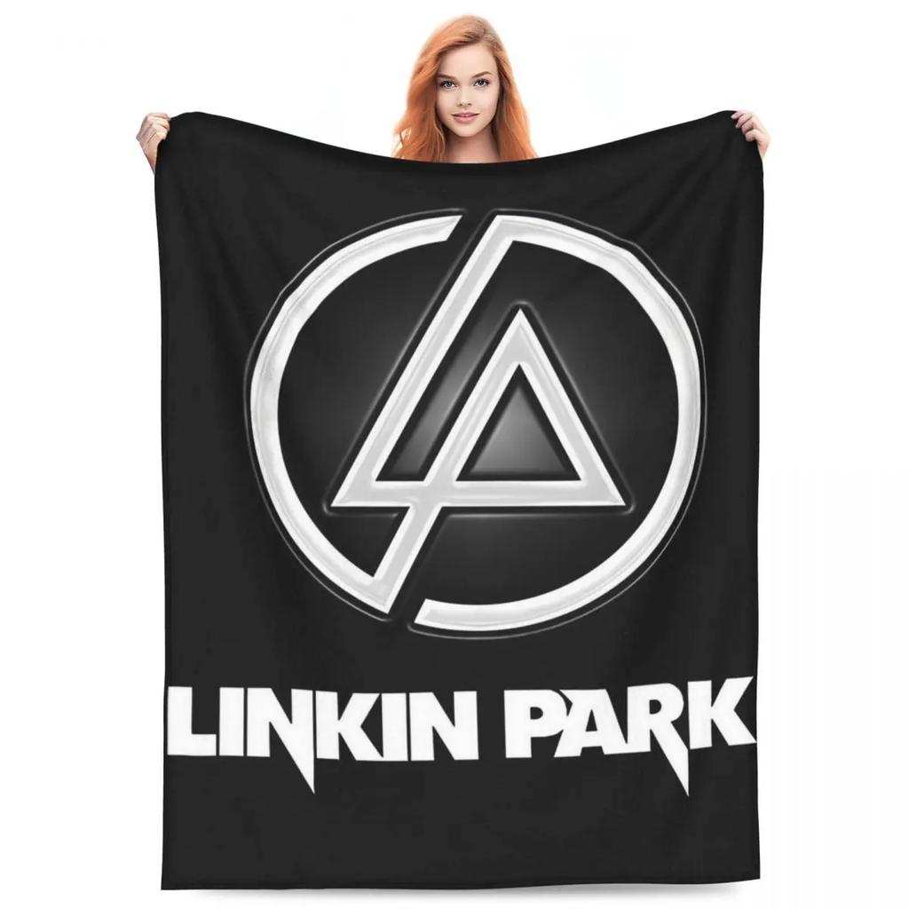 L-Linkin Rock Park Blanket Cover Fleece Super Warm Throw Blankets for Home Couch Bedroom Quilt