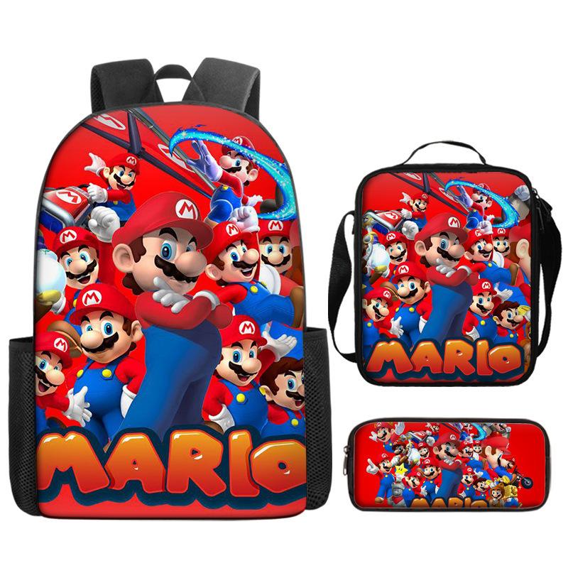 Mario, Primary And Secondary School Schoolbag, Children'S Backpack, Cartoon Satchel.