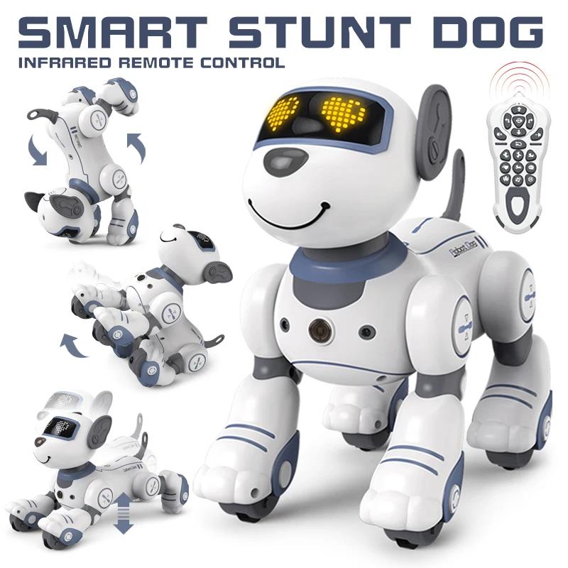 Non-Toxic Funny Smart Machine Electronic Dog Robot Dogs Stunt Puppy Voice Command Programmable Touch-Sense Music Song Toys For Kids Gifts