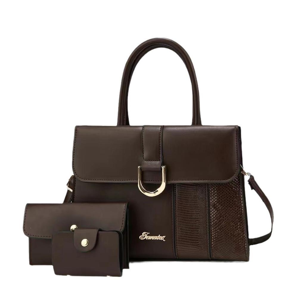 Neueste Patchwork Modische Tragetasche Patchwork Dreiteilige Damen Tasche Hochwertige Damen Tasche Mama Strapazierfähiges Material Tasche Handtasche für Frauen mittleren Alters