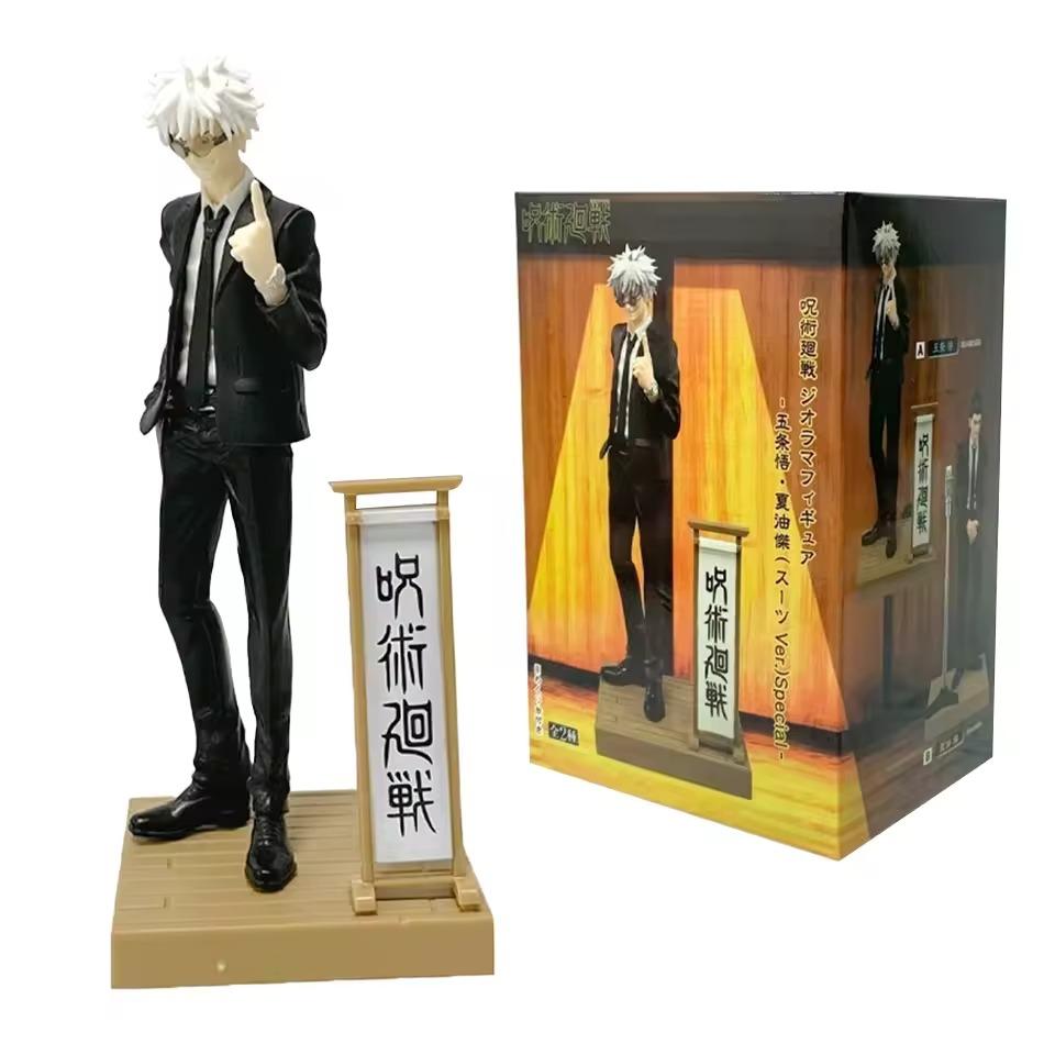 In Stock 17CM Jujutsu Kaisen DIORAMA Satoru Gojo Geto Suguru Suit Ver. Anime Figure Model Boxed Toys Figurine Birthday Gifts