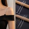 Correas Metálicas para Sujetadores de Mujer Antideslizantes Ajustables Correa para Ropa Interior Accesorios de Lencería Correas de Hombro con Pedrería Perla para Vestido