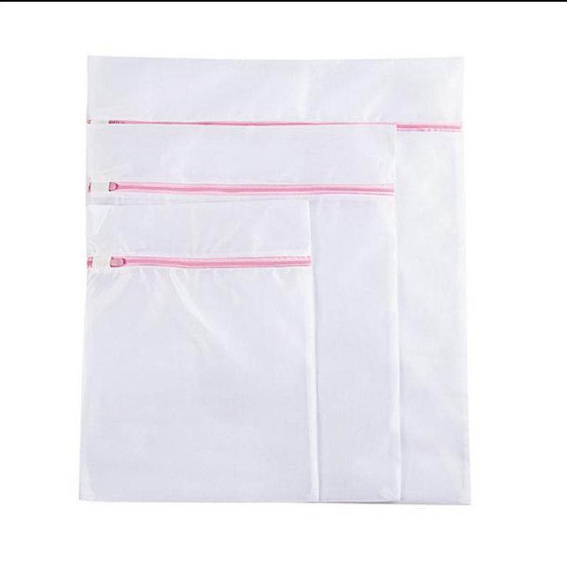 Q105 White Thickened Fine Mesh Laundry Bag for Clothes and Bra Protection in Washing Machines