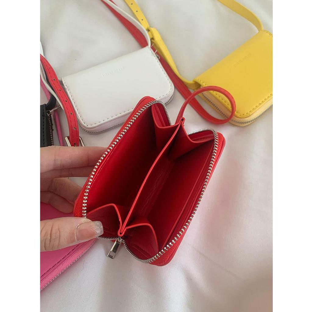 Zipper Ladies Crossbody Bag Comfortable Multi-color Small Card Bag Handbag Portable Messenger Bag Women