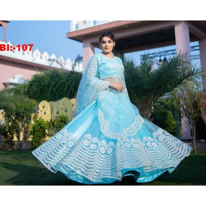 

Новый чудесный свадебный дизайн Жоржетта Сшитая свадебная одежда Lehenga Choli