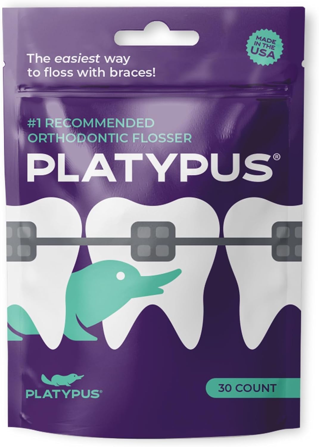 

Нитка для брекетов Platypus Ortho Flosser для брекетов, упаковка 90 шт. от Platypus 30 шт./упаковка (3 = Зубная нить) [элемент]