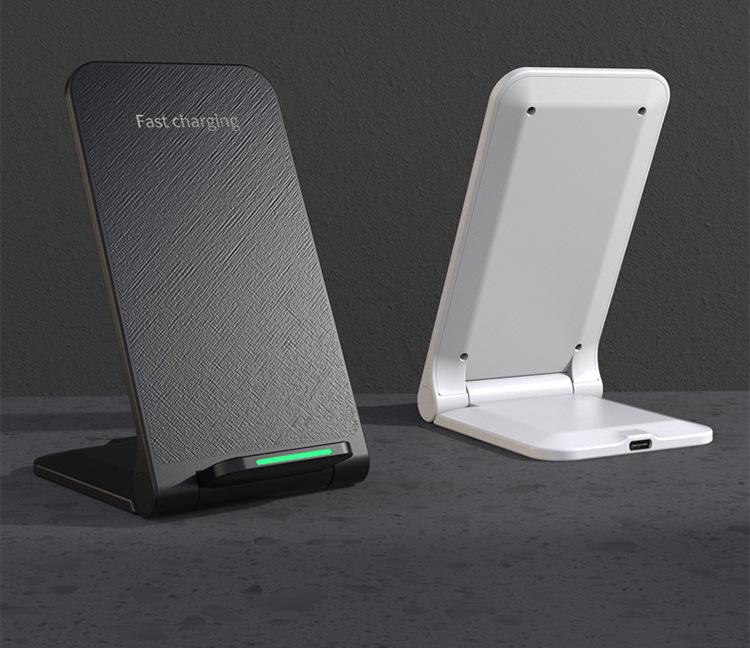 Foldable 15W Wireless Charger Stand for Apple Phone - Desktop Fast Charger