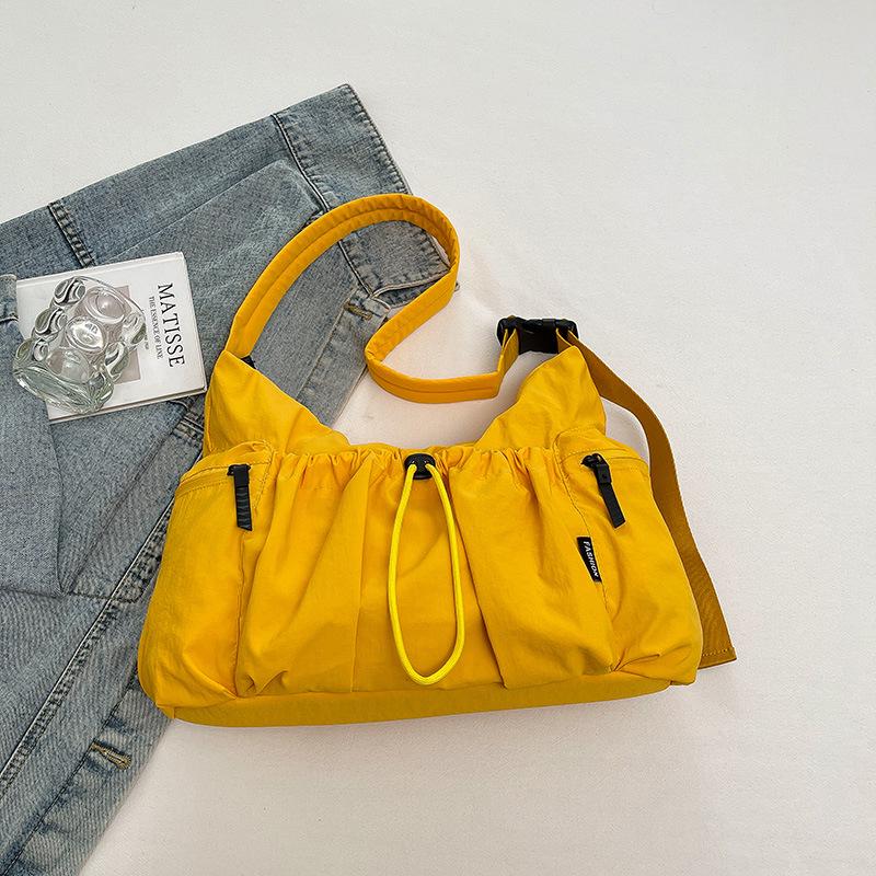 Versatile Pleated Multi-pocket Drawstring Cloth Shoulder Bag - 2026 Casual Women s Crossbody
