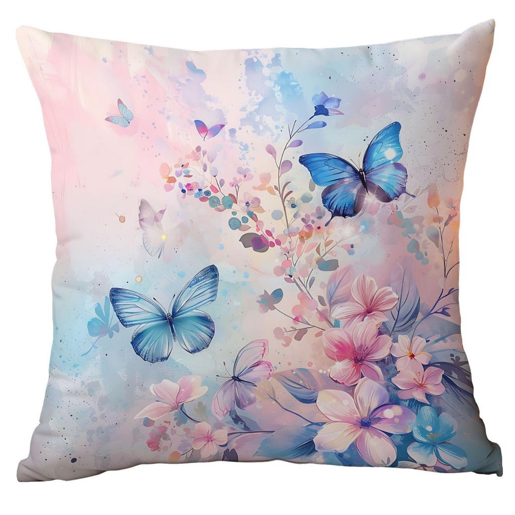 New Creative Butterfly Pillowcase Spring and Summer Dreamy Pillowcase Home Bedside Sofa Backrest Cover
