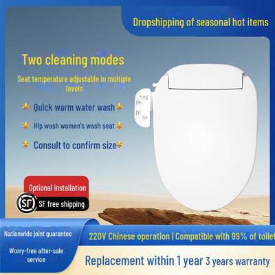 Verwarmde Slimme Bidet Toiletbril met Vrouwendouche - Universele Pasvorm voor Huishoudelijk Gebruik