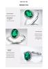 Women's 925 Sterling Silver Open Ring with Cultured Emerald - Elegant Daily Gift