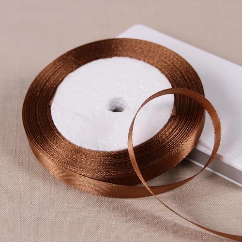 10mm Satin Ribbons DIY Wedding Birthday Party Artificial Silk Roses Crafts Supplies Sewing Acces Scrapbooking Material 25Yards